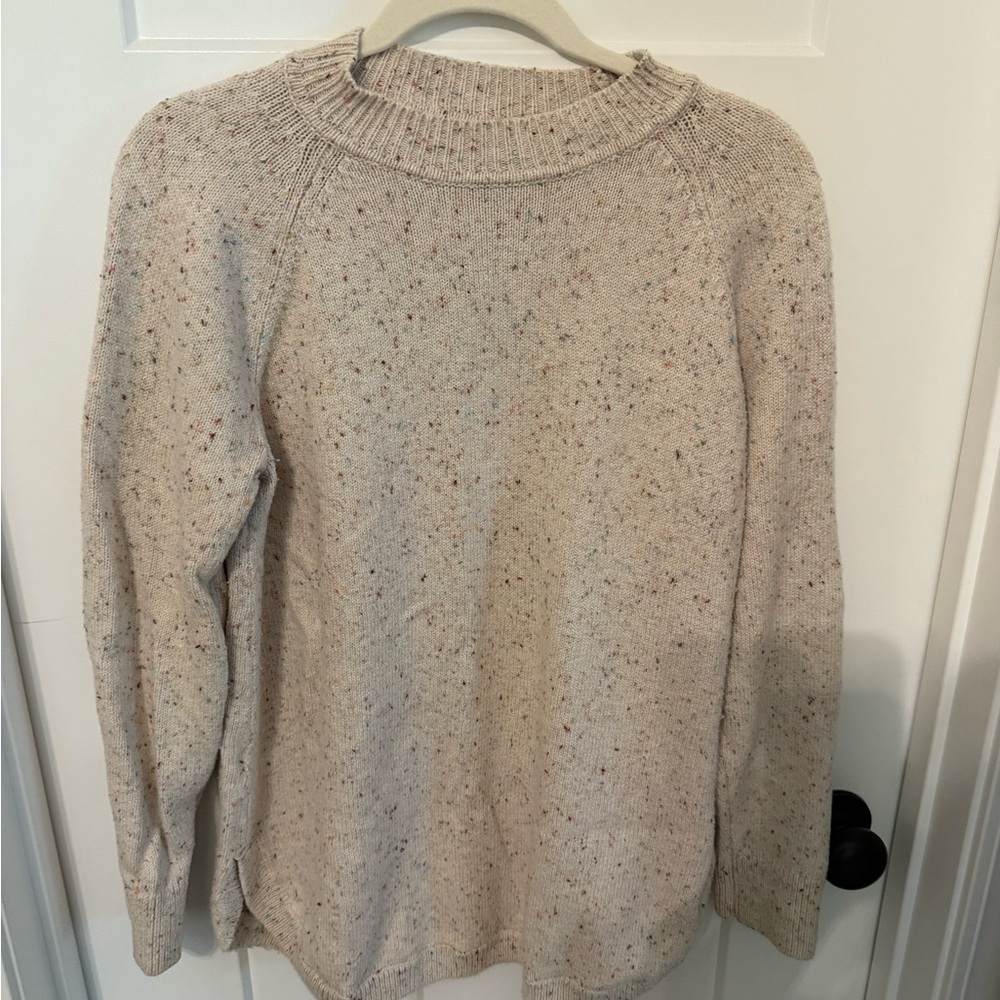 LOFT Cream Speckled Sweater